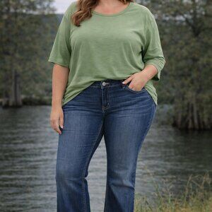 Women's Seven7 Jeans Roping Detail Size 24 Medium Denim Blue